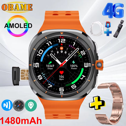 2025New WATCH 7 Ultra Upgrade 5G Smart Watch Men 1480Mah 32GB Memory 480*480 HD Screen Camera NFC GPS Compass Sports Smartwatch