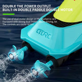 2.4G Mini RC Boat 10Km/H High Speed Boat Radio Remote Controlled Ship Dual Motor Electric Racing Speedboat Summer Water Pool Toy