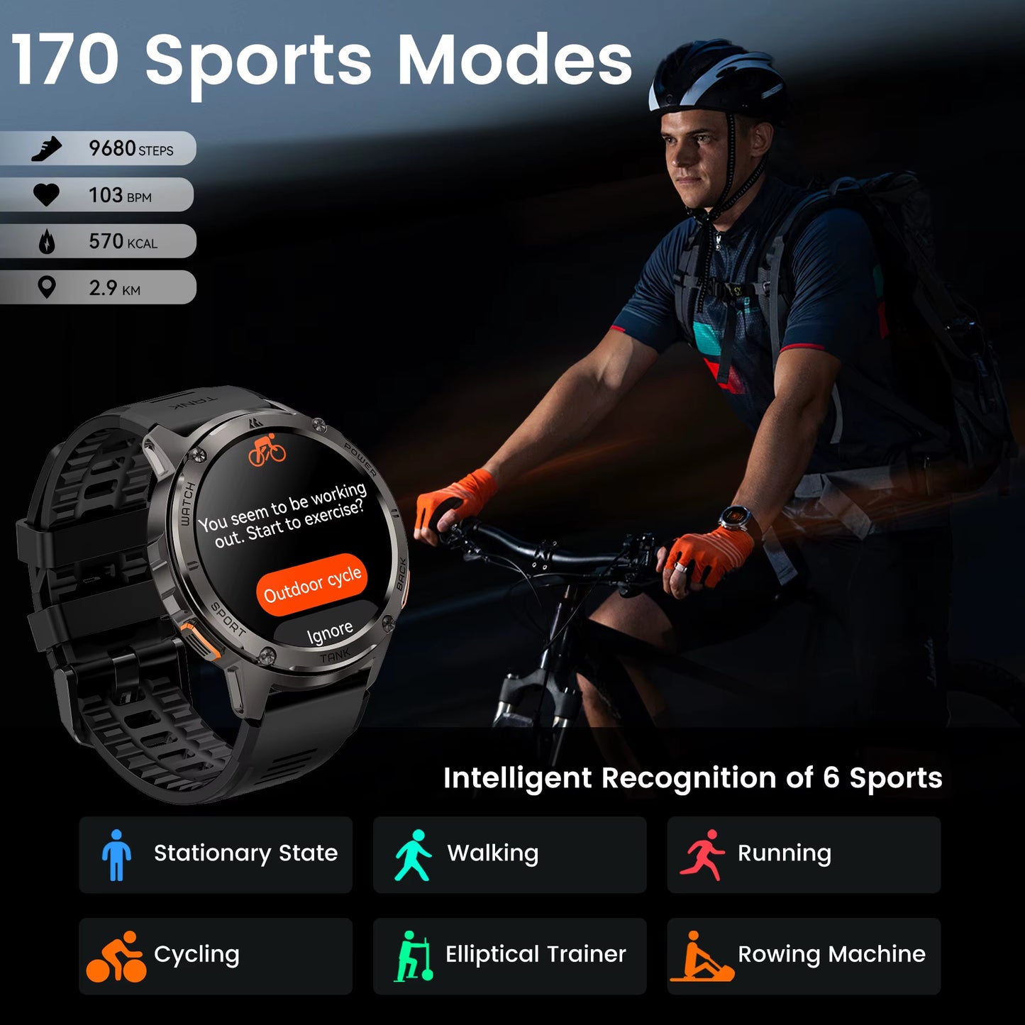 Original  TANK T3 Smart Watch for Men Military Smartwatch Women Digital Fitness Watches AMOLED AI Voice AOD Bluetooth