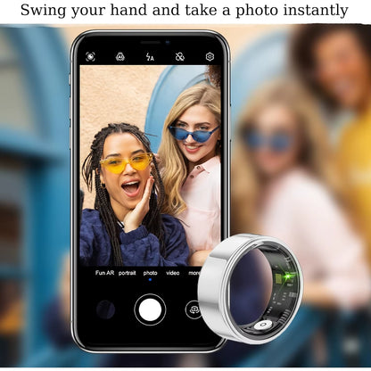 Smart Ring, Sleep Tracking, Motion Monitoring, Compatible with Iphone and Android, Smart Gift, Suitable for Women and Men