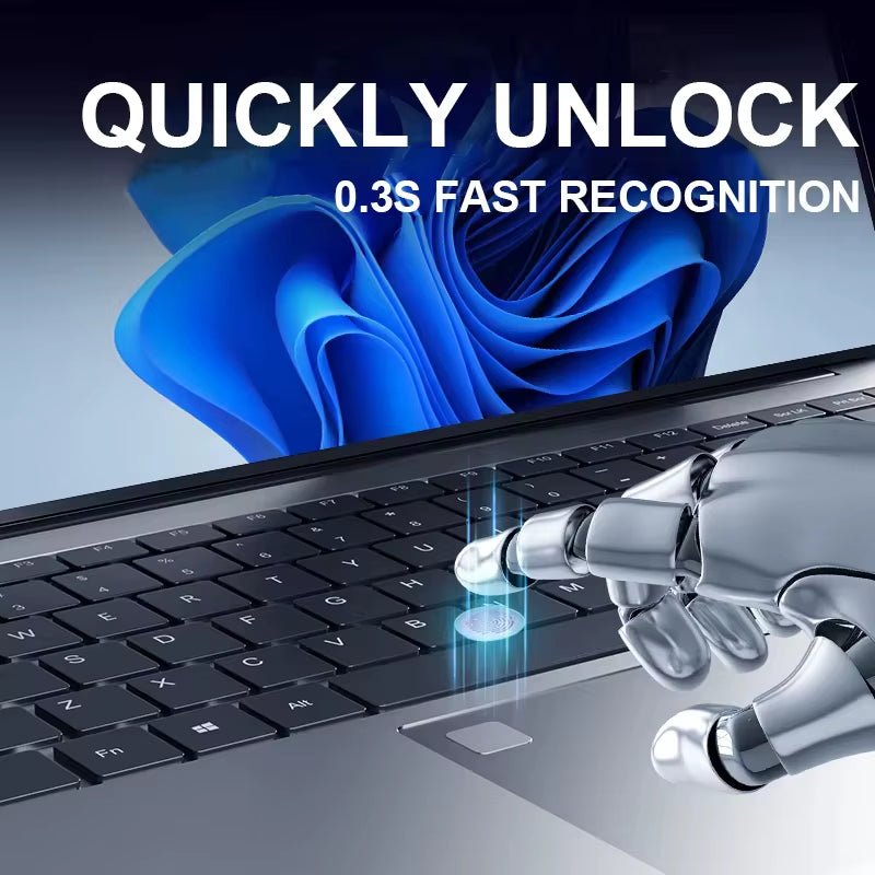 15.6" Computer Laptop  Core I7-8500Y 16GB RAM 1TB SSD Windows 11 Fingerprint Office Laptops Notebook Computer Portable PC