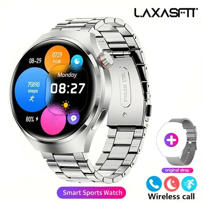 New Men'S Smart Watch HD Screen Heart Rate Bluetooth Call NFC Smartwatch for 2025 Men Women Holiday Gifts