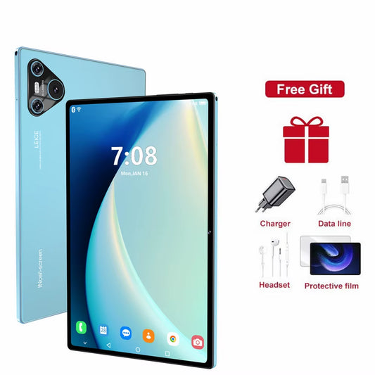 2025 Pad 16 Pro Tablet 10 Inch Android Snapdragon 870 Dual SIM Tablet 4K WIFI 10000Mah 16GB+1TB Tablets PC for Children Kids Tab