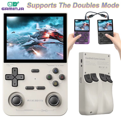 K36 Handheld Game Console 3.5Inch IPS 640X480 Screen Built in 64GB Card Support Two Game Consolesto Play Together Online