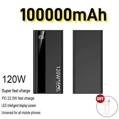 500000Mah Power Bank 120W Fast Charging Large Capacity Power Bank PD 20W Suitable for All Mobile Phones Long Endurance