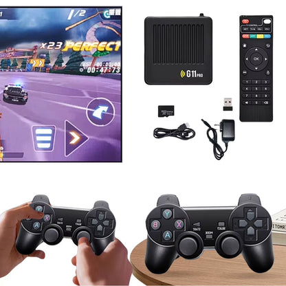G11 Pro Retro Home Console Ultra Low Latency HD Video Game Console 4K Hdmi-Compatible Output with 2.4G Wireless Dual Controllers