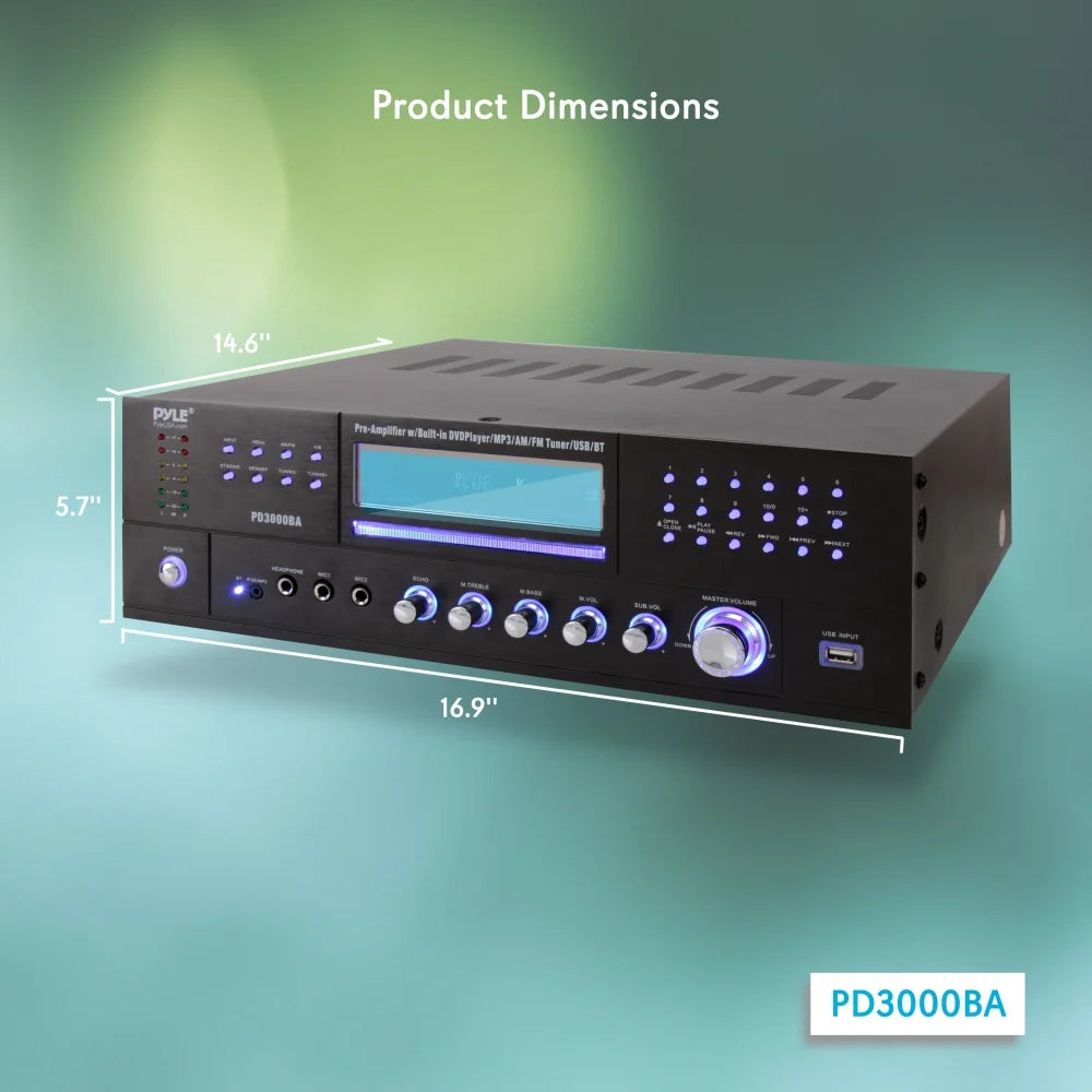 PD3000BA Home Theater Bluetooth Audio and Video Stereo Receiver