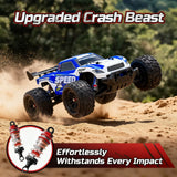 2.4Ghz Four-Wheel Drive All-Terrain Remote Control Truck Toy, Large All-Terrain Tires with LED Lights, Remote Control Off-Road V
