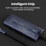 6 in 1 USB Card Reader SD TF XD CF M2 MS Memory Card Readers USB Type C Adapter High Speed Data Transfer Cardreader for Laptops