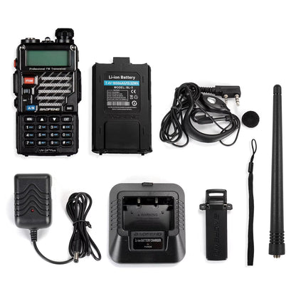 UV-5R+ plus Two Way Radio, Long Range for Adults Rechargeable with Earpiece, Walkie Talkie for Outdoors