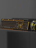 Colorful and Dazzlingly Glowing Gaming Mechanical Wired Keyboard and Mouse Set, Suitable for Desktop Computers and Laptops
