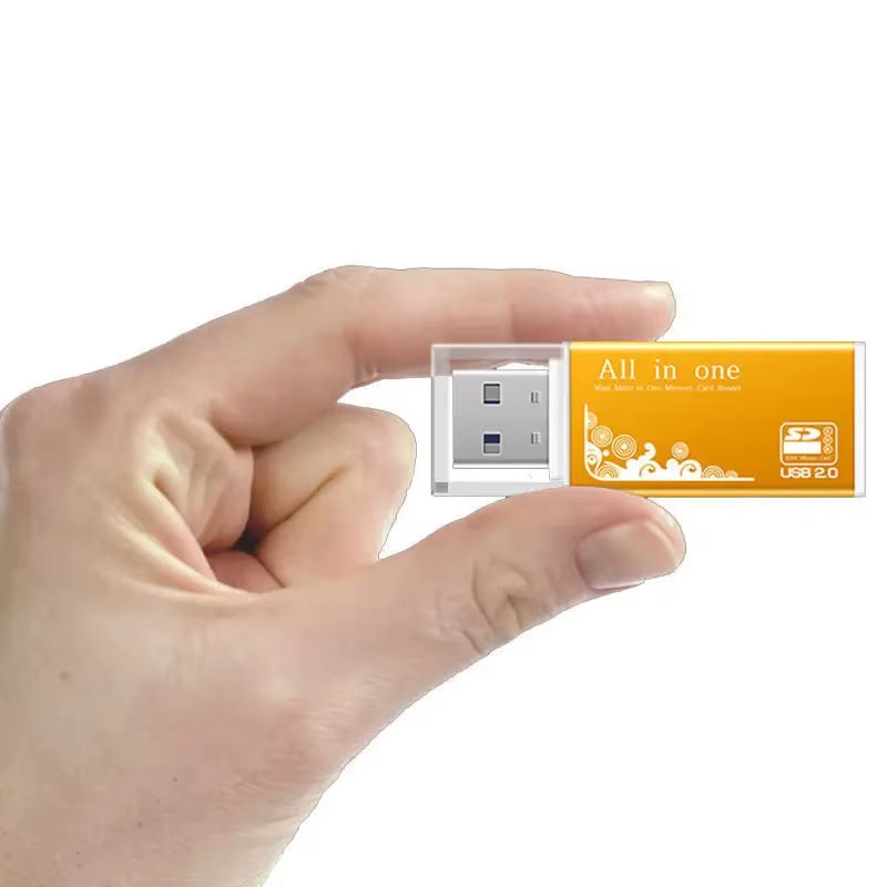 Card Reader 4 Ports USB2.0 Memory SD TF Card SDHC MMC/RS MMC TF MS/MS PRO/MS DUO M2 Adapter for Laptop Desktop PC Accessories