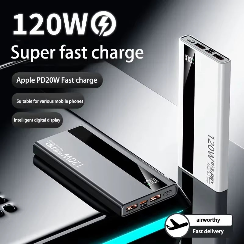 500000Mah Power Bank 120W Fast Charging Large Capacity Power Bank PD 20W Suitable for All Mobile Phones Long Endurance