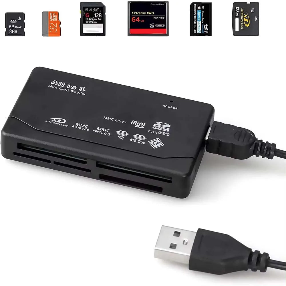 USB C 8-In-1 Card Reader Multi-Functional Card Reader Support SD/TF/CF/MS Card Read 5Gbps Write Read U Disk Flash Card Adapter