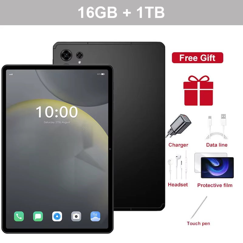 2025 Original Tab Pad 7S Pro 10" Android 15 Tablets Global Snapdragon 8 Gen3 22GB+2TB Tablet PC 10000Mah 5G Dual SIM Kids Tablet