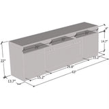 Modern Electric Fireplace TV Stand with High Gloss Finish and Storage Cabinets - 63 Inch Entertainment Center for Living Room