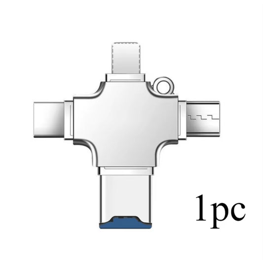 4 in 1 Memory Micro SD Card Reader for Iphone Ipad Android Mac PC Camera Type C Lighting Usb C Android Reader Portable Reader