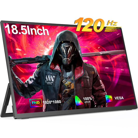 18.5" Computer Monitor IPS Touchscreen 120Hz Display FHD with Type C HDMI VESA Swivel Lift Bracket for Laptop PC Gaming