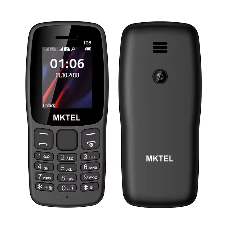 106 Feature Phone 1.77" Display 800Mah Battery Dual SIM Dual Standby Strong Torch MP3 MP4 FM Radio Bluetooth GPRS