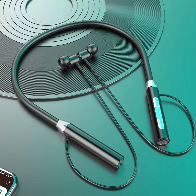 K58 Wireless Earphones Bluetooth 5.3 Neckband Headphones Gaming LED Display HIFI Headset Sports TWS Earbuds with Mic TF Card