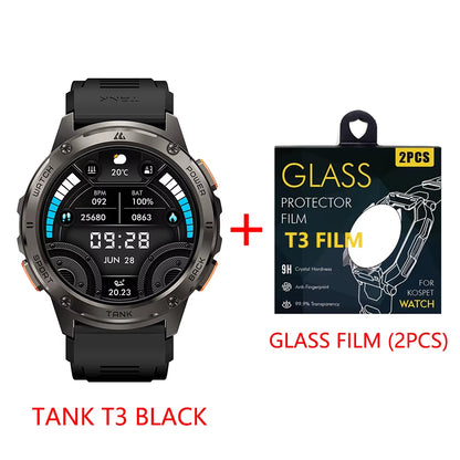 Original  TANK T3 Smart Watch for Men Military Smartwatch Women Digital Fitness Watches AMOLED AI Voice AOD Bluetooth