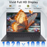 15.6 Inch Business Laptop Notebook PC CPU N5095 16GB RAM 1TB SSD Storage Windows 11 Fingerprint Recognition Backlit Keyboard