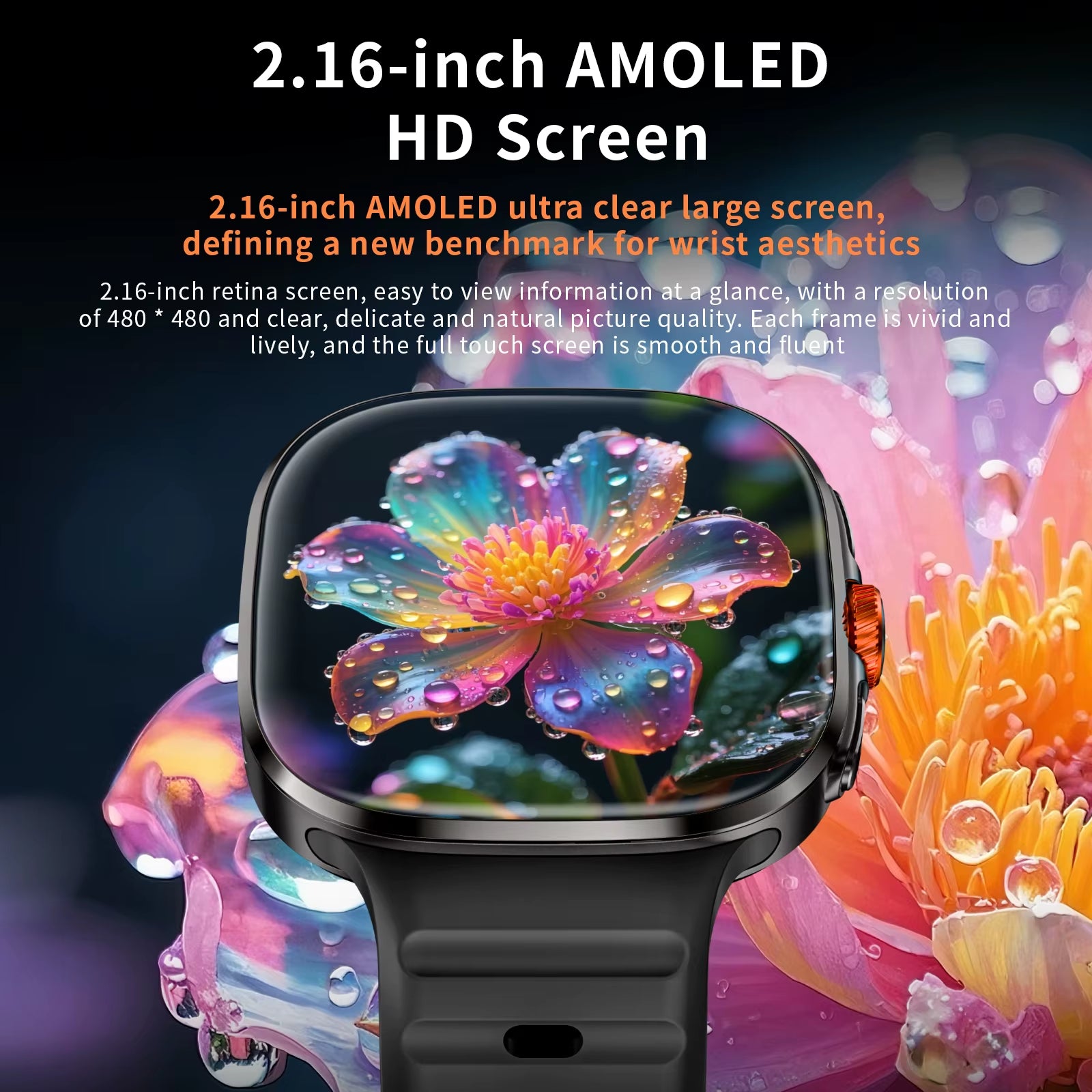 New APPLLP 6 MAX Android Smart Watch Phone Amoled Touch Screen Rotating Camera AI Translation Function Chatgpt