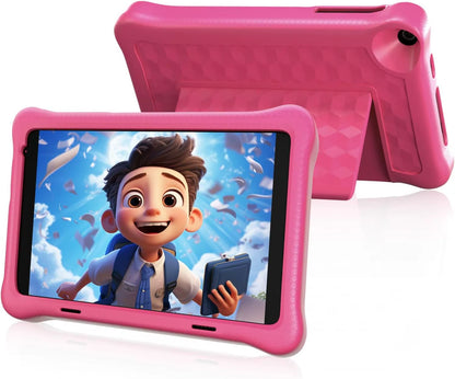 Kid Tablet 8 Inch Children Android 12 2GB RAM 64GB ROM 1280 X 800 IPS HD Screen Wifi Bluetooth Dual Camera Parental Control Case
