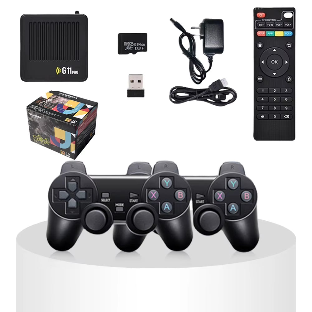 G11 Pro Retro Home Console Ultra Low Latency HD Video Game Console 4K Hdmi-Compatible Output with 2.4G Wireless Dual Controllers