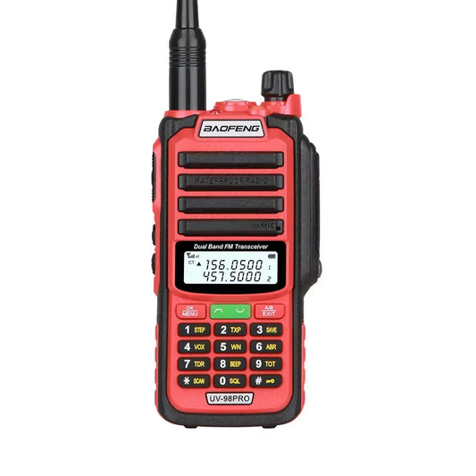 UV-98 PRO Walkie Talkie Long Range 10W High Power IP68 Waterproof Two Way Radio Dual Band FM Portable Hunting Radios
