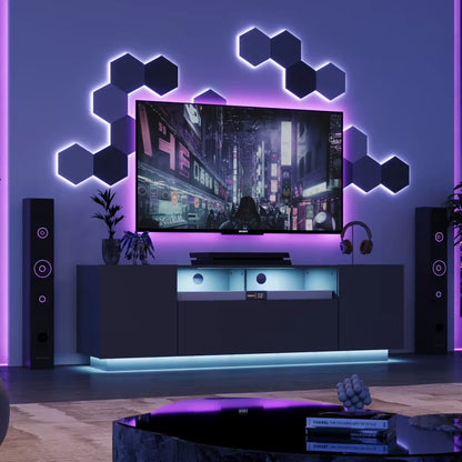 TV Stand for 65 Inch TV Entertainment Center with Storage Cabinet Modern TV Console for Living Room with Ample Storage