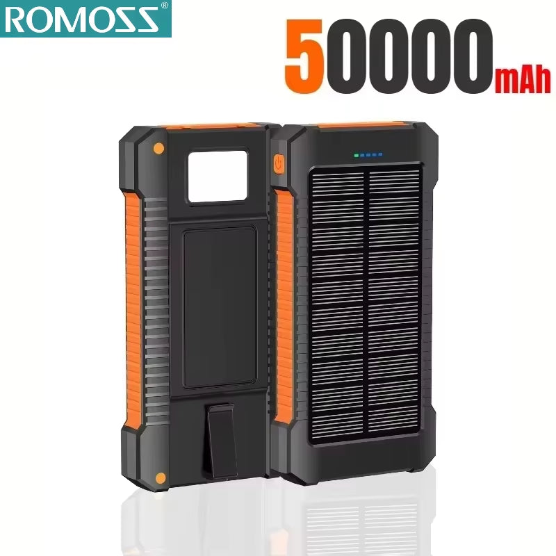 120W 500000Mah Solar Power Bank Portable Large Capacity Super Fast Charging Outdoor External Battery for Iphone 17/16/15
