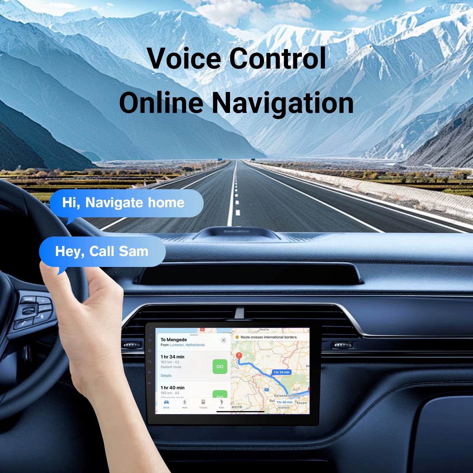 9" Wireless Double Din Car Stereo, Car Radio with Apple Carplay & Android Auto/Bt 5.4/Backup Camera/Mirror Link/Wifi-6