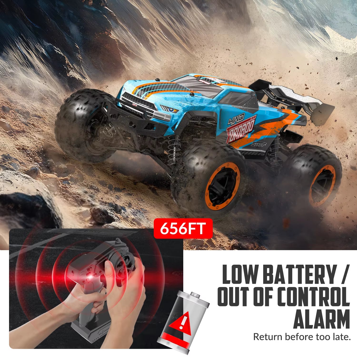RC Truck 1:16 4X4 All Terrain RC Car 40KPH High Speed Remote Control Cars for Adults