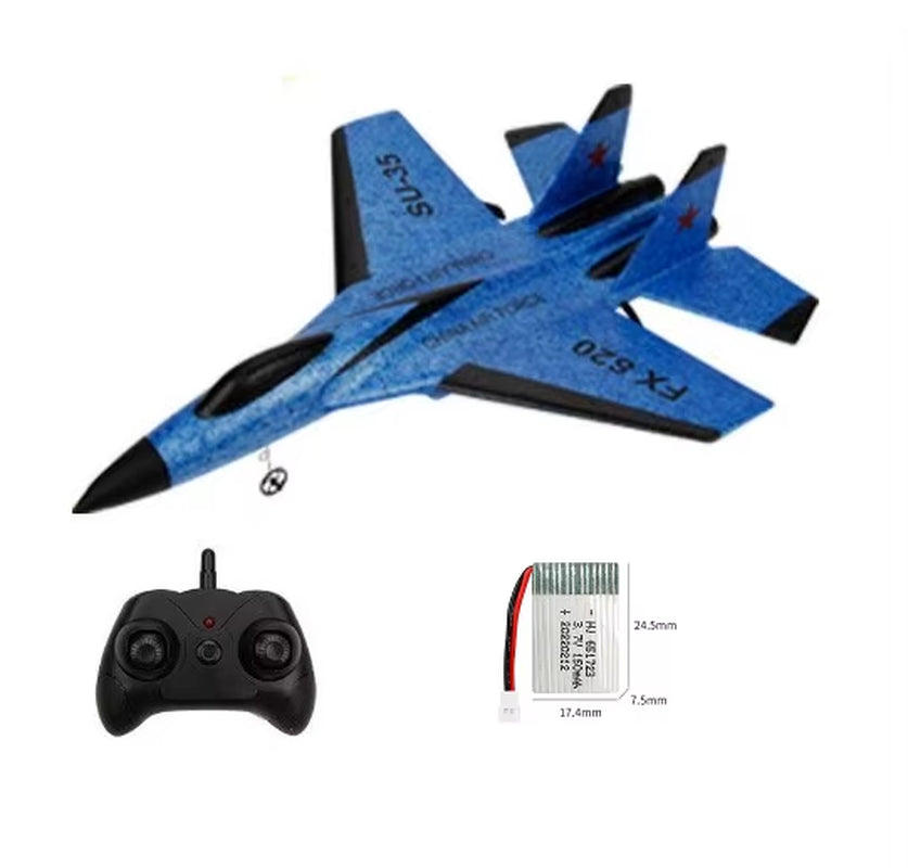 RC Foam Aircraft SU-35 SU-57 2.4G Aircraft with LED Wireless Electronic Control Glider Fixed Wing Aircraft Foam Boys Outdoor Toy