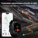 M3E GPS Smart Watch for Men Barometer Altitude Compass 6 Satellite Positioning Systems 480Mah 60 Days Extra-Long Battery