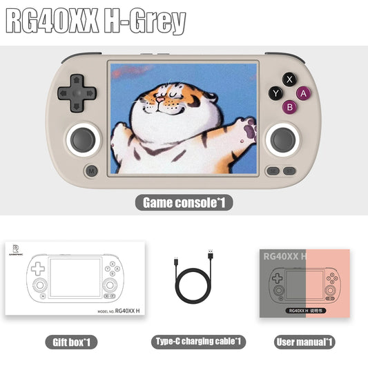 RG40XX H Retro Handheld Game Console 4.0 Inch IPS Screen Linux System Built-In 64G TF Card 5488 Games Support HD-TV Out