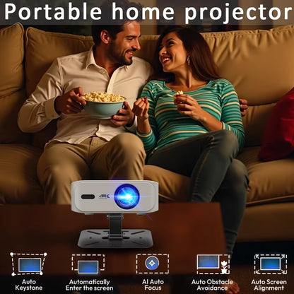 2025 New 4K Projector Built in 5W Speaker 1920*1080P Android 11 Home Theatre 10000 Lumens Wifi6 BT5.2 Outdoor Portable Projector