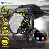 GPS Smart Watch Men Built-In GPS Bluetooth Call AI GPT Fitness Tracker Waterproof Military Sports Smartwatch for Men
