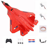 RC Foam Aircraft SU-35 SU-57 2.4G Aircraft with LED Wireless Electronic Control Glider Fixed Wing Aircraft Foam Boys Outdoor Toy