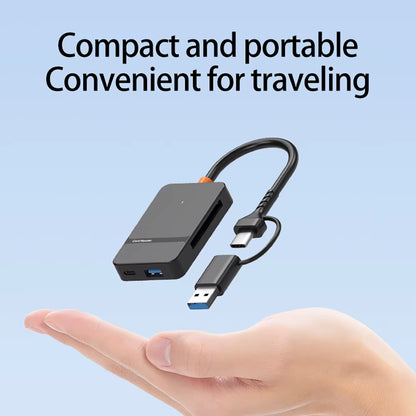 USB C 8-In-1 Card Reader Multi-Functional Card Reader Support SD/TF/CF/MS Card Read 5Gbps Write Read U Disk Flash Card Adapter