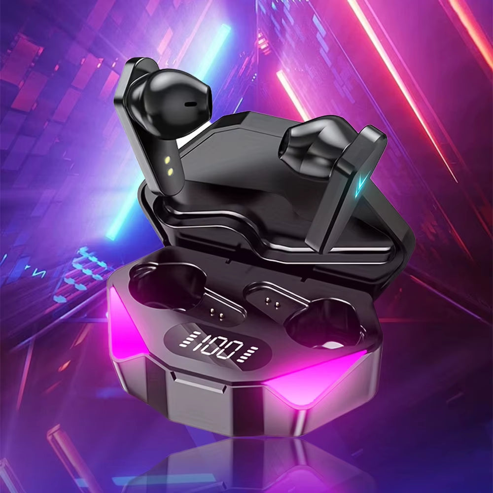 Wireless Bluetooth Headphones with LED Battery Display and Charger Case HIFI Sound Quality Music Game Sports Headphon