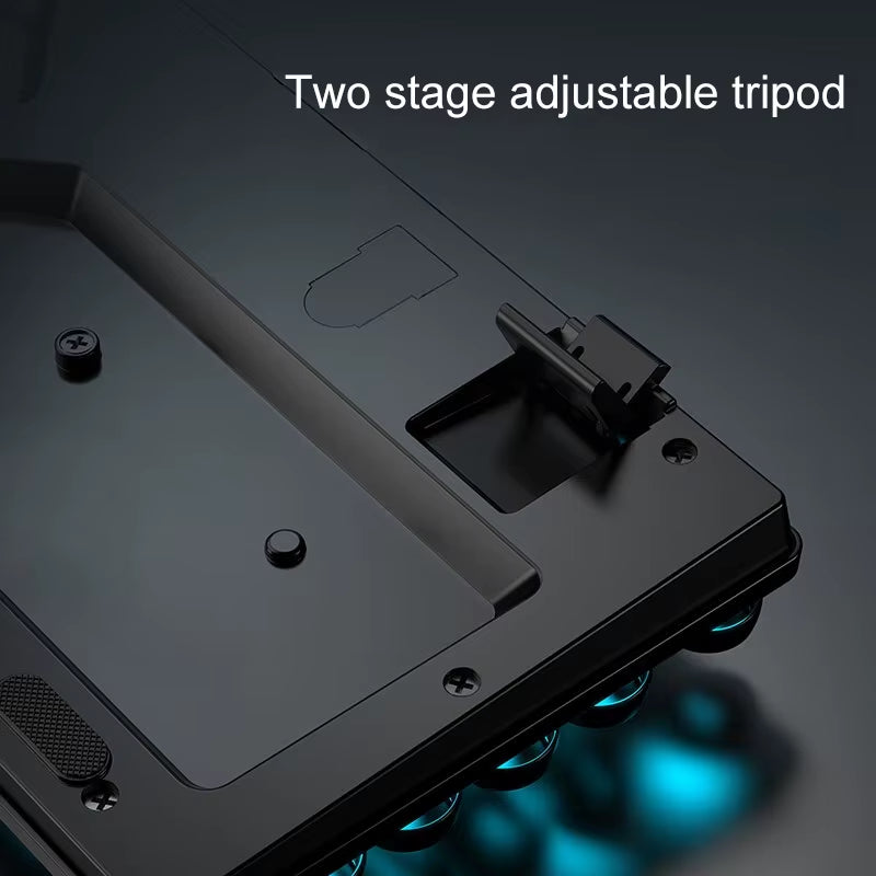 EWEADN Typewriter Gaming Keyboard, 104 Keys, Retro Punk round Keycaps, Blue Backlight, USB Wired, for Windows Pc/Laptop