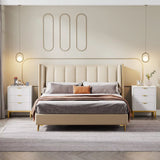 Modern Nightstand, 25.8" Tall Bedside Table with 3 Drawers, Contemporary End Side Table with Storage for Bedroom