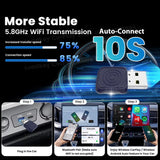 New  Android Auto Wireless Adapter Mini Box Smart Tv Box Carplay Android Auto 2 In1 Fast Connect for Toyota Mazda Audi