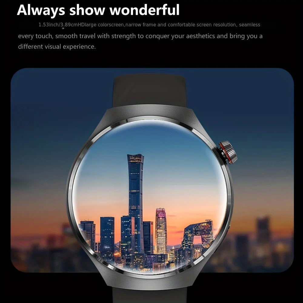 New Men'S Smart Watch HD Screen Heart Rate Bluetooth Call NFC Smartwatch for 2025 Men Women Holiday Gifts