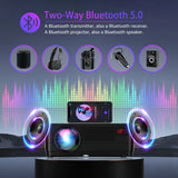 5G Wifi Bluetooth 4K Support Native 1080P, 15000LM Full HD Movie Projector, LCD Technology 300" Display Home Theater,(Projector Screen Included)