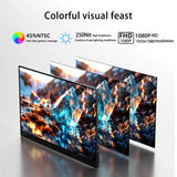 15.6 Inch Portable Monitor IPS HD 1080P PC Secondary Screen Car Expansion Screen Switch External Display 60Hz Refresh 6Ms 250Nit