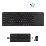 2.4Ghz Ultra Thin Wireless Touch Keyboard with Multi-Touch Touchpad for Windows 10/7 Android TV BOX Notebook Laptop Smart TV