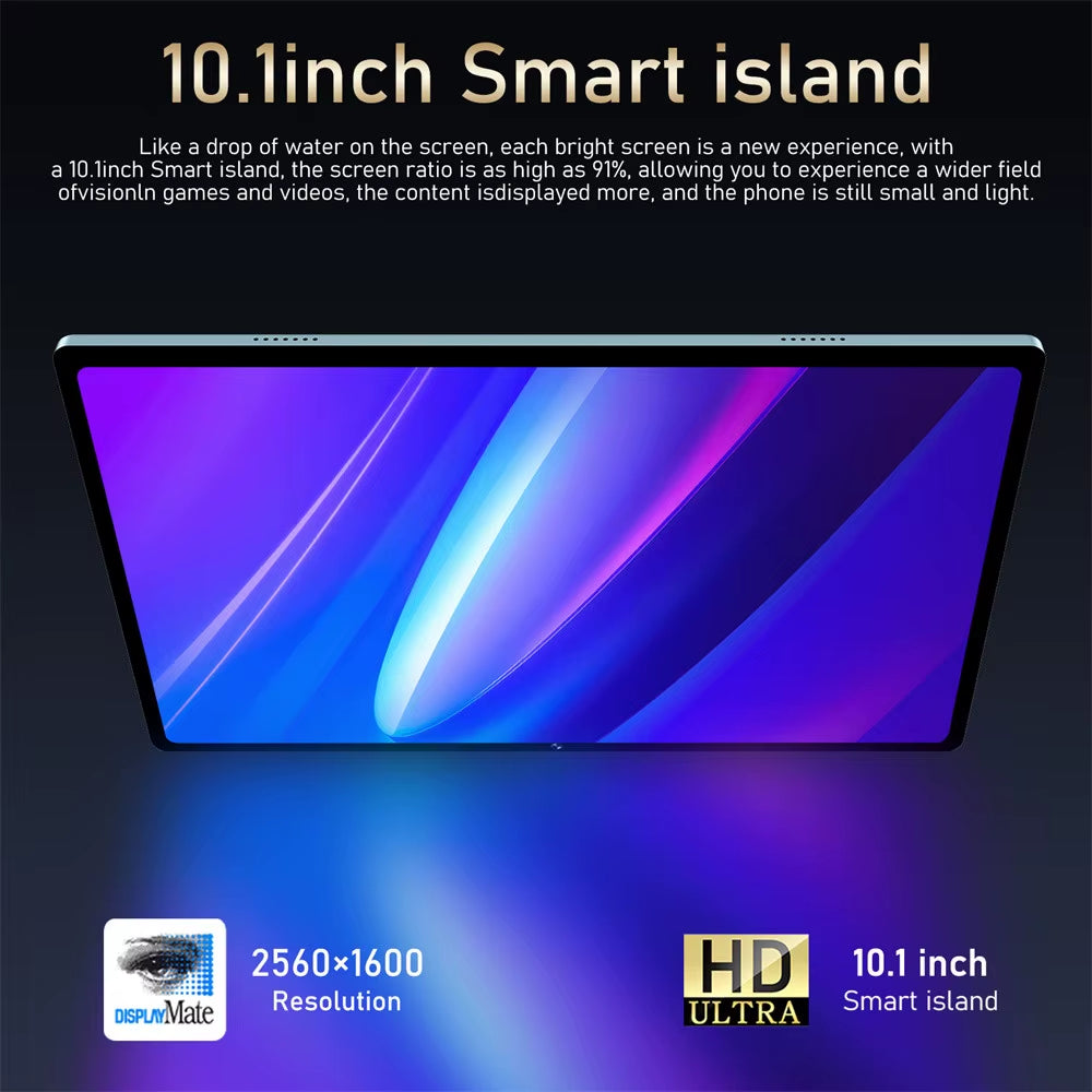 2025 New 16 Pro Tablet 10Inch Android 4K 16GB+1TB Dual SIM Snapdragon 870 Tablet PC GPS 10000Mah Tablets for Children Kids Tab